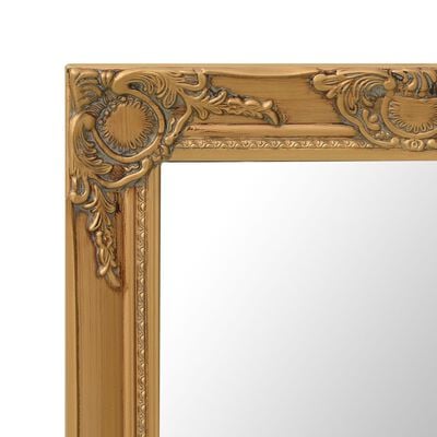 vidaXL Настінне дзеркало в стилі Бароко Золотистий 50x80 см