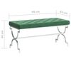 vidaXL Лавка Темно-Зелений 99 см Оксамитова Тканина і Нержавіюча Сталь