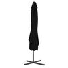 312516 vidaXL Outdoor Parasol with Steel Pole Black 250x250x230 cm