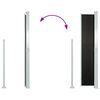 vidaXL Бічний Висувний Тент для Дворика Чорний 140x500 см