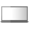 804570 vidaXL Bathroom Mirror High Gloss Grey 60x10,5x37 cm Chipboard
