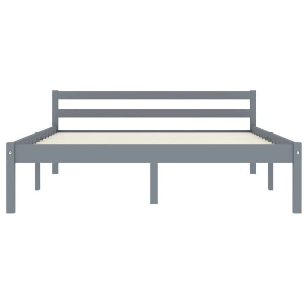 vidaXL Каркас Ліжка Сірий 120x200 см Масив Соснової Деревини