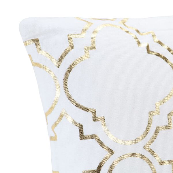 vidaXL Подушки 2 шт з Напиленням Білий зі Золотистим 40х40 см Бавовна