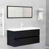 804765 vidaXL Sink Cabinet Black 100x38,5x45 cm Chipboard