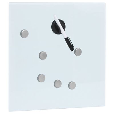 vidaXL Скринька для Ключів з Магнітною Дошкою Білий 35x35x5,5 см