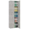 800301 vidaXL Office Cabinet Concrete Grey 60x32x190 cm Chipboard