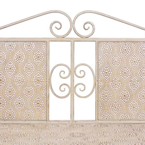 vidaXL Садова лавка Вінтажний Білий 115 см Сталь