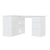 vidaXL Кутовий письмовий стіл Білий 145x100x76 см ДСП