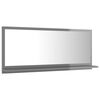 804588 vidaXL Bathroom Mirror High Gloss Grey 90x10,5x37 cm Chipboard