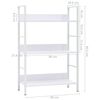 288220 vidaXL 3-Layer Book Shelf White 60x27,6x90,5 cm Chipboard