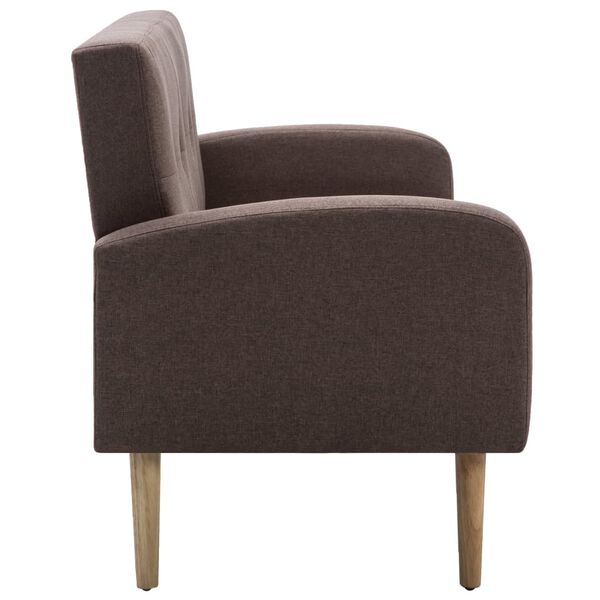 vidaXL Диван 3-місний Коричневий Тканина