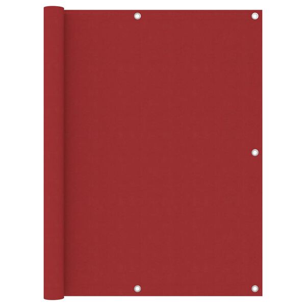 vidaXL Балконна Ширма Червоний 120x500 см Тканина Оксфорд