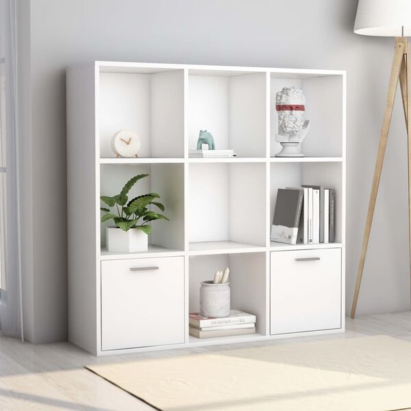 vidaXL Книжкова шафа Білий 98x30x98 см ДСП