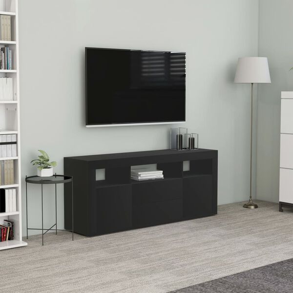 801815 vidaXL TV Cabinet Black 120x30x50 cm Chipboard