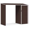 vidaXL Садовий Сарай Дровник Коричневий 245x98x159 см Оцинкована Сталь