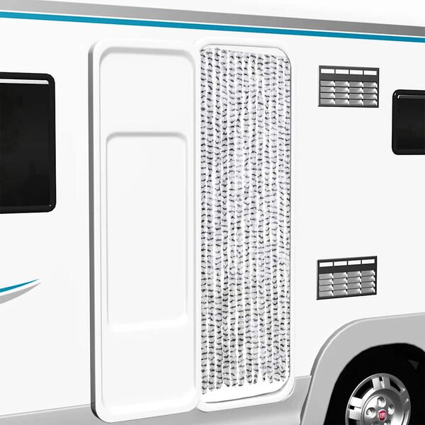 vidaXL Завіса від Комах Світло- і Темно-Сірий 56x185 см Синель