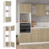 802549 vidaXL Microwave Cabinet Sonoma Oak 60x57x207 cm Chipboard
