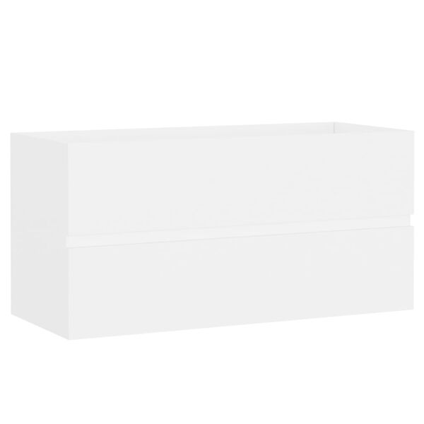 804755 vidaXL Sink Cabinet White 90x38,5x45 cm Chipboard