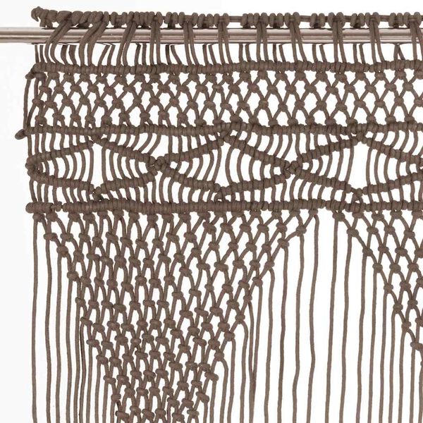 vidaXL Штора Макраме Сіро-Коричневий 140х240 см Бавовна