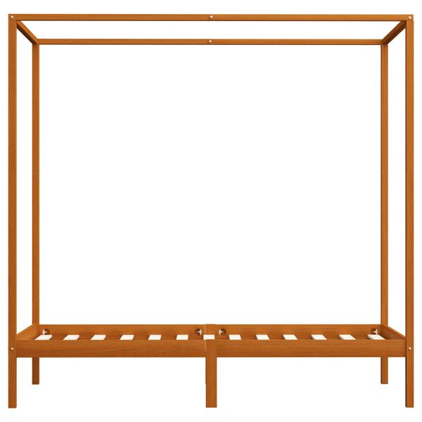 vidaXL Каркас Ліжка з Балдахіном Медово-Коричневий 100x200см Сосна