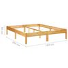 vidaXL Каркас ліжка 180x200 см Масив дуба