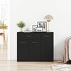 800676 vidaXL Sideboard Black 88x30x70 cm Chipboard