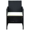 vidaXL Комплект Садових Меблів 4 Од. з Подушками Чорний Поліротанг