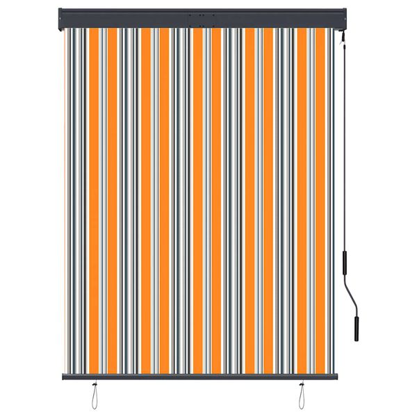 vidaXL Зовнішня Рулонна Штора Жовтий і Синій 120x250 см