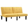 vidaXL Диван 2-місний Жовтий Тканина