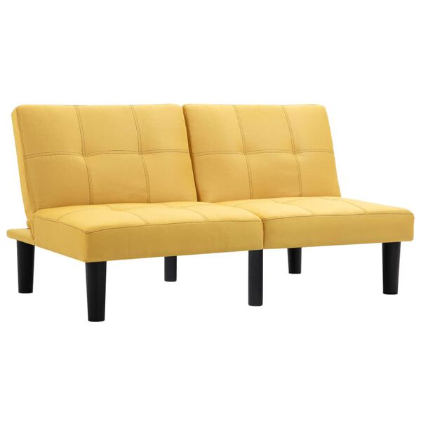 vidaXL Диван 2-місний Жовтий Тканина