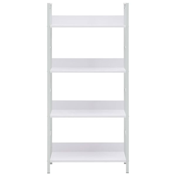 288224 vidaXL 4-Layer Book Shelf White 60x27,6x124,5 cm Chipboard