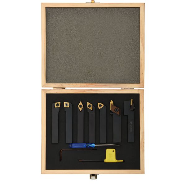 vidaXL Набір Різців з Багатогранними Пластинами 12 Од. 12x12 мм 80 мм