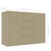 800687 vidaXL Sideboard Sonoma Oak 88x30x65 cm Chipboard
