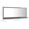 804588 vidaXL Bathroom Mirror High Gloss Grey 90x10,5x37 cm Chipboard