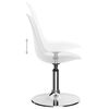 vidaXL Поворотні обідні стільці 2 шт Білий Штучна шкіра