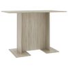 800246 vidaXL Dining Table Sonoma Oak 110x60x75 cm Chipboard