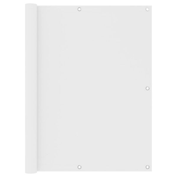 vidaXL Балконна Ширма Білий 120x500 см Тканина Оксфорд