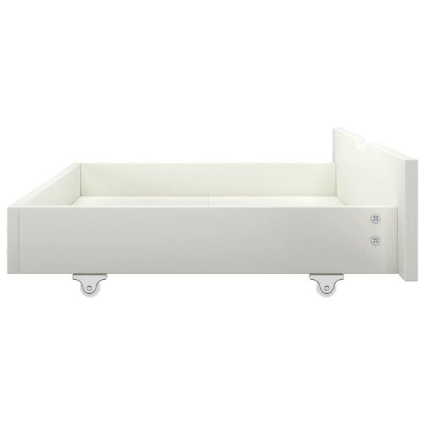 321986 vidaXL Bed Drawers 2 pcs White Solid Pine Wood