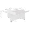 802909 vidaXL Coffee Table High Gloss White 79,5x79,5x30 cm Chipboard