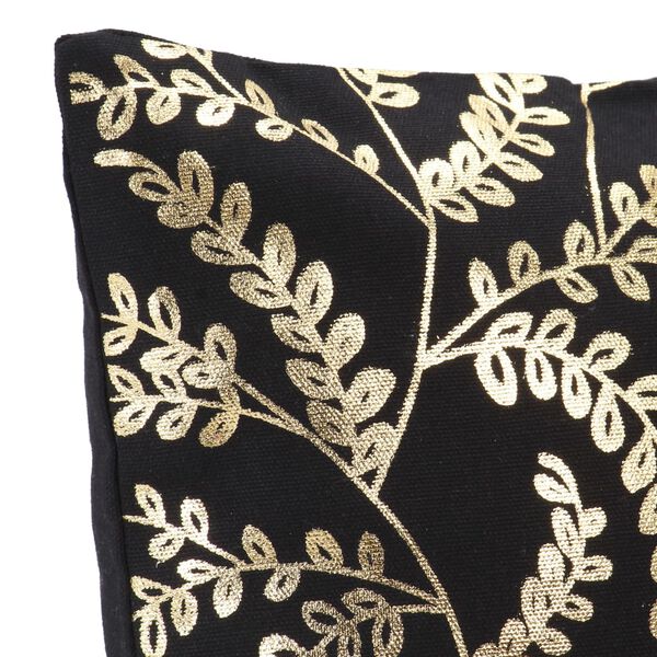 vidaXL Подушки 2 шт з Напиленням Чорний зі Золотистим 40х40 см Бавовна