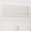 804635 vidaXL Bathroom Mirror High Gloss White 100x1,5x37 cm Chipboard