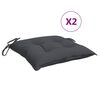 vidaXL Подушки для стільців 2 шт Антрацит 40x40x7 см Тканина