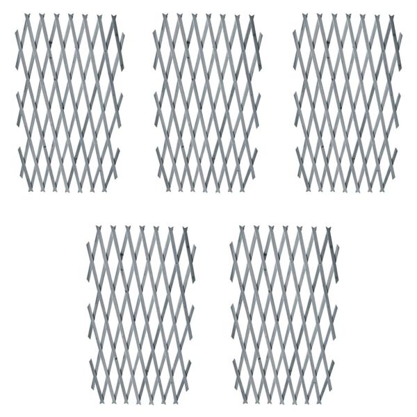 vidaXL Трельяжна огорожа 5 шт Сірий 180x90 см Ялина