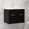 804648 vidaXL Sink Cabinet Black 60x38,5x46 cm Chipboard