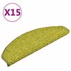 vidaXL Сходові Килимки 15 шт Зелений 65x21x4 см