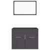 vidaXL Комплект Меблів для Ванної Кімнати 2 Од. Сірий ДСП