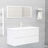 804770 vidaXL Sink Cabinet High Gloss White 100x38,5x45 cm Chipboard