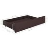 321988 vidaXL Bed Drawers 2 pcs Dark Brown Solid Pine Wood