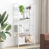 288224 vidaXL 4-Layer Book Shelf White 60x27,6x124,5 cm Chipboard