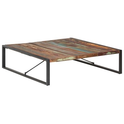 vidaXL Журнальний столик 140x140x40 см Масив відновленої деревини